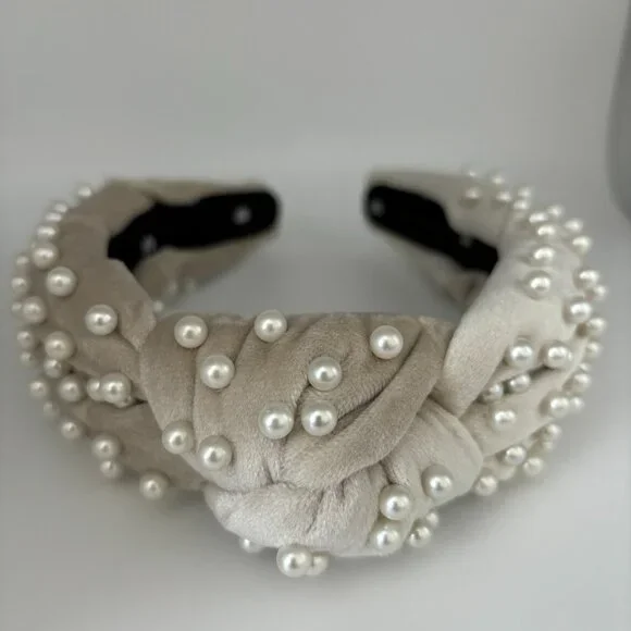 NWOT Lele Sadoughi IVORY PEARL HEADBAND - Picture 5 of 6